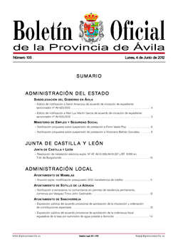 Boletín Oficial de la Provincia del martes, 13 de enero de 2015