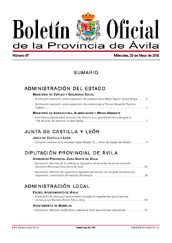 Boletín Oficial de la Provincia del martes, 10 de enero de 2017