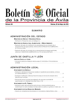 Boletín Oficial de la Provincia del viernes, 20 de febrero de 2015