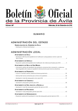 Boletín Oficial de la Provincia del miércoles, 26 de diciembre de 2012