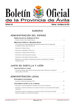 Boletín Oficial de la Provincia del viernes, 1 de marzo de 2013