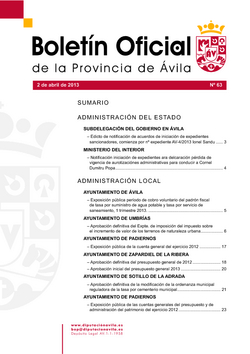 Boletín Oficial de la Provincia del martes, 2 de abril de 2013