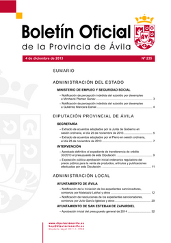 Boletín Oficial de la Provincia del viernes, 20 de febrero de 2015