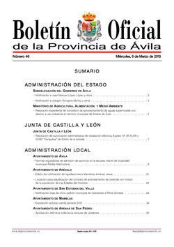 Boletín Oficial de la Provincia del miércoles, 6 de marzo de 2013