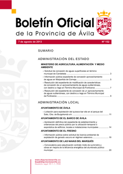 Boletín Oficial de la Provincia del miércoles, 7 de agosto de 2013