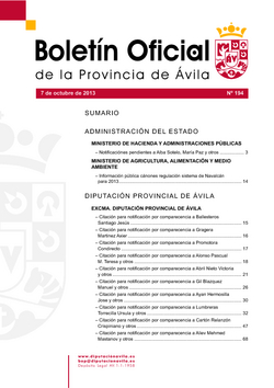 Boletín Oficial de la Provincia del viernes, 20 de febrero de 2015