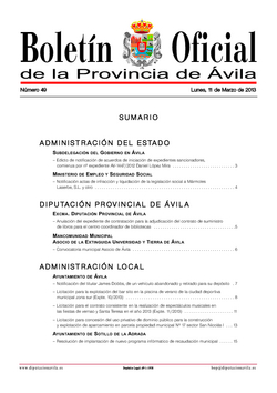 Boletín Oficial de la Provincia del martes, 20 de enero de 2015