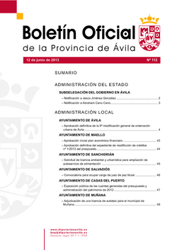 Boletín Oficial de la Provincia del miércoles, 12 de junio de 2013