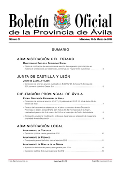 Boletín Oficial de la Provincia del miércoles, 13 de marzo de 2013