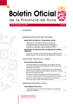 Boletín Oficial de la Provincia del viernes, 20 de febrero de 2015