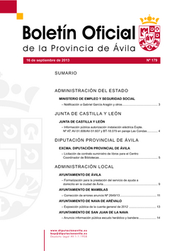 Boletín Oficial de la Provincia del lunes, 16 de septiembre de 2013