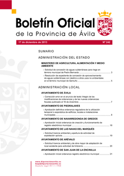 Boletín Oficial de la Provincia del viernes, 20 de febrero de 2015