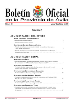 Boletín Oficial de la Provincia del lunes, 18 de marzo de 2013