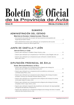 Boletín Oficial de la Provincia del miércoles, 20 de marzo de 2013