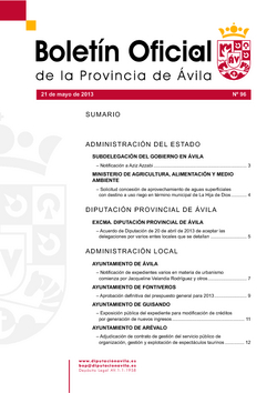 Boletín Oficial de la Provincia del martes, 21 de mayo de 2013