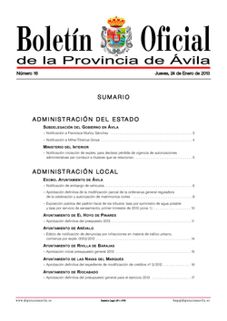 Boletín Oficial de la Provincia del jueves, 24 de enero de 2013