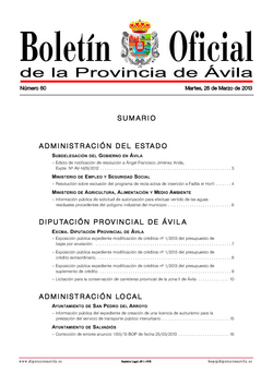 Boletín Oficial de la Provincia del martes, 26 de marzo de 2013