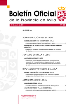 Boletín Oficial de la Provincia del miércoles, 26 de junio de 2013