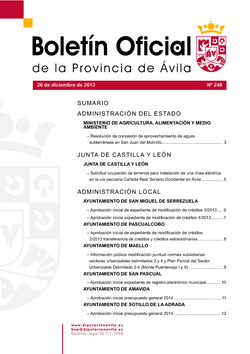 Boletín Oficial de la Provincia del viernes, 20 de febrero de 2015