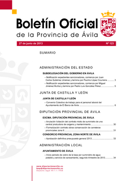 Boletín Oficial de la Provincia del jueves, 27 de junio de 2013