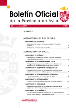 Boletín Oficial de la Provincia del miércoles, 28 de agosto de 2013