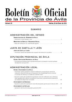 Boletín Oficial de la Provincia del martes, 29 de enero de 2013