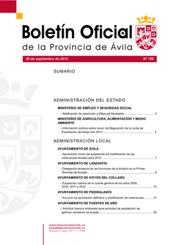 Boletín Oficial de la Provincia del lunes, 30 de septiembre de 2013