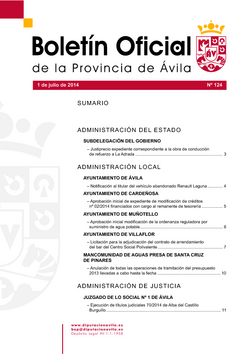 Boletín Oficial de la Provincia del lunes, 12 de enero de 2015