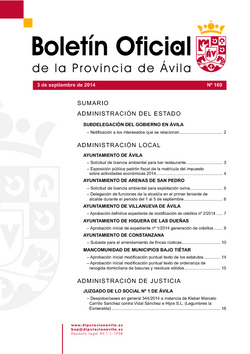 Boletín Oficial de la Provincia del miércoles, 3 de septiembre de 2014