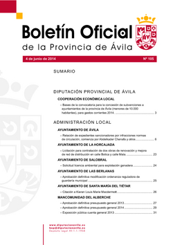Boletín Oficial de la Provincia del miércoles, 4 de junio de 2014