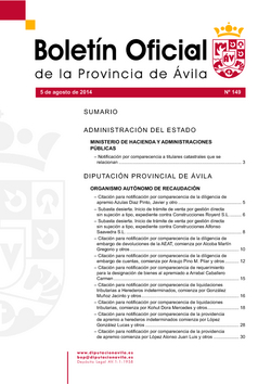 Boletín Oficial de la Provincia del jueves, 19 de febrero de 2015