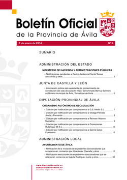 Boletín Oficial de la Provincia del lunes, 23 de febrero de 2015