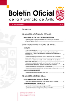 Boletín Oficial de la Provincia del viernes, 7 de febrero de 2014