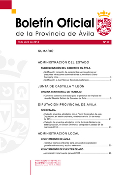 Boletín Oficial de la Provincia del miércoles, 9 de abril de 2014