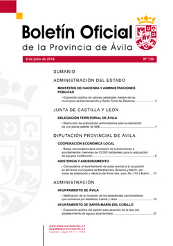 Boletín Oficial de la Provincia del miércoles, 9 de julio de 2014