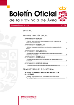 Boletín Oficial de la Provincia del miércoles, 10 de septiembre de 2014