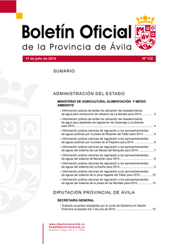 Boletín Oficial de la Provincia del lunes, 14 de julio de 2014