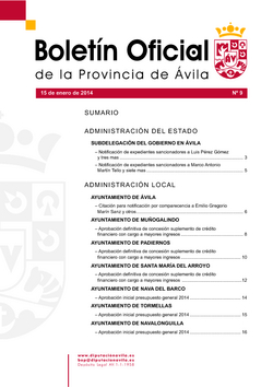 Boletín Oficial de la Provincia del miércoles, 15 de enero de 2014