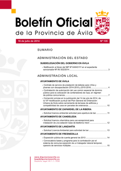 Boletín Oficial de la Provincia del miércoles, 16 de julio de 2014