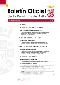 Boletín Oficial de la Provincia del miércoles, 7 de enero de 2015