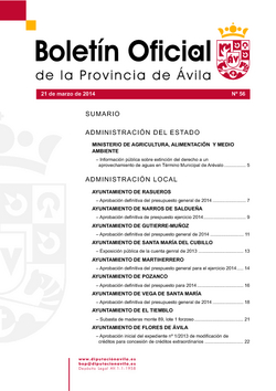 Boletín Oficial de la Provincia del miércoles, 18 de febrero de 2015