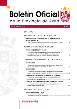 Boletín Oficial de la Provincia del viernes, 25 de julio de 2014