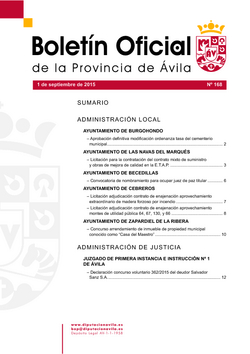 Boletín Oficial de la Provincia del martes, 1 de septiembre de 2015