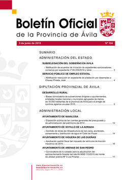 Boletín Oficial de la Provincia del miércoles, 3 de junio de 2015