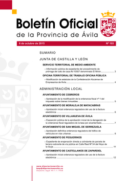 Boletín Oficial de la Provincia del martes, 6 de octubre de 2015