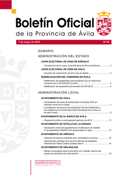 Boletín Oficial de la Provincia del jueves, 7 de mayo de 2015