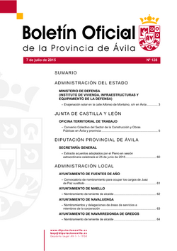 Boletín Oficial de la Provincia del martes, 7 de julio de 2015