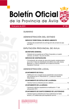 Boletín Oficial de la Provincia del lunes, 15 de febrero de 2016