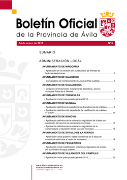 Boletín Oficial de la Provincia del miércoles, 14 de enero de 2015