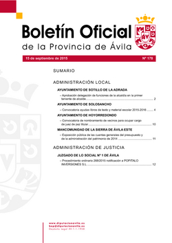 Boletín Oficial de la Provincia del martes, 15 de septiembre de 2015